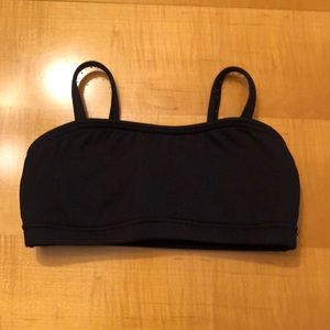 Girl’s dance top, black, fully lined